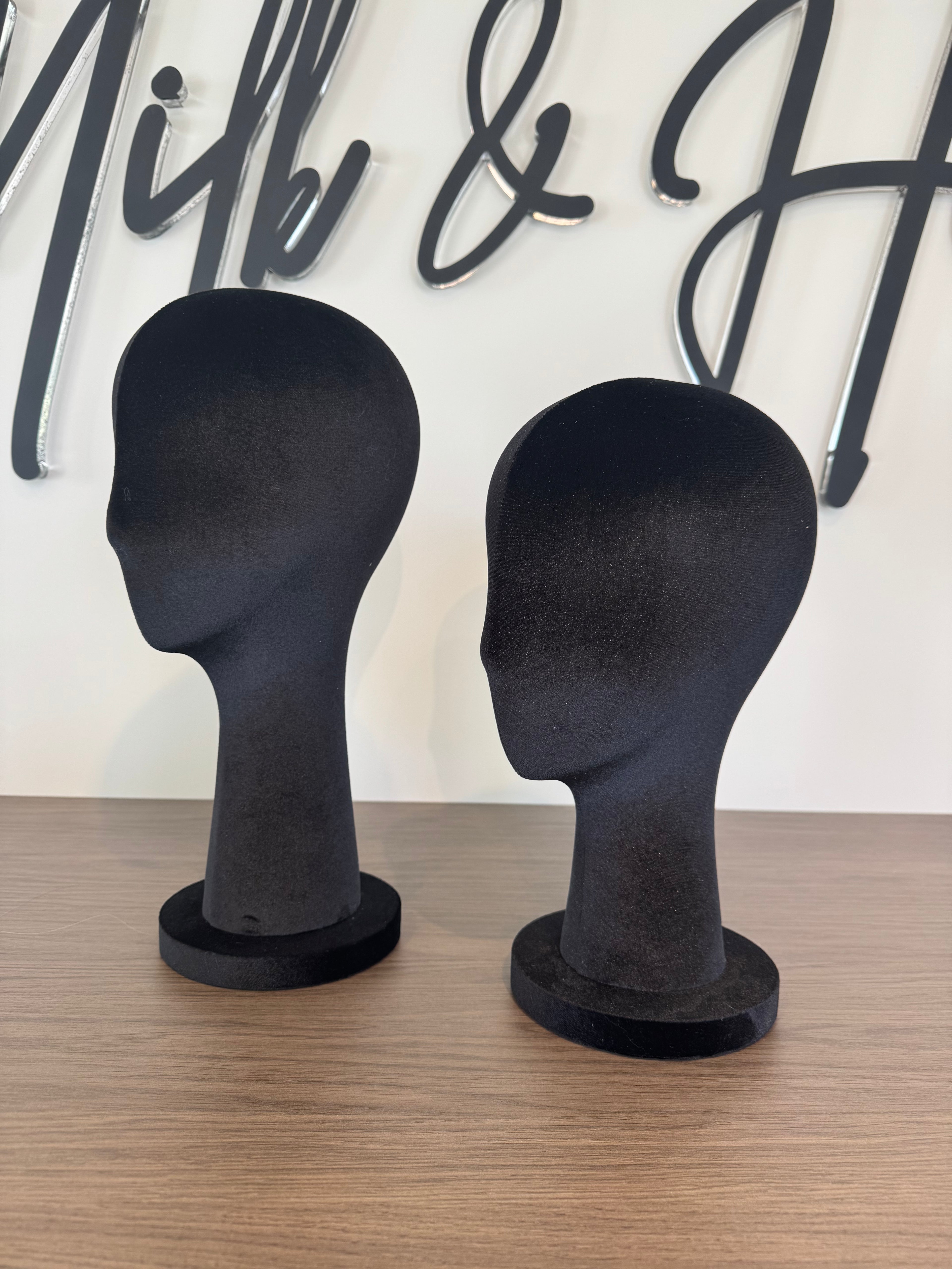 Black Velvet Wig Stand