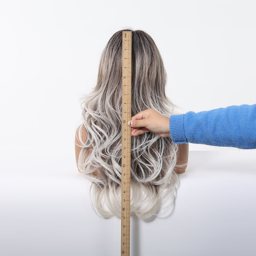 Ash Brown to Platinum Blonde Wig- MARKETPLACE