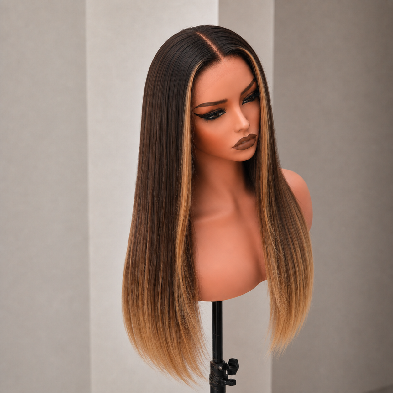 KARINA brown human hair lace front wig | Milk &amp; Honey Wigs