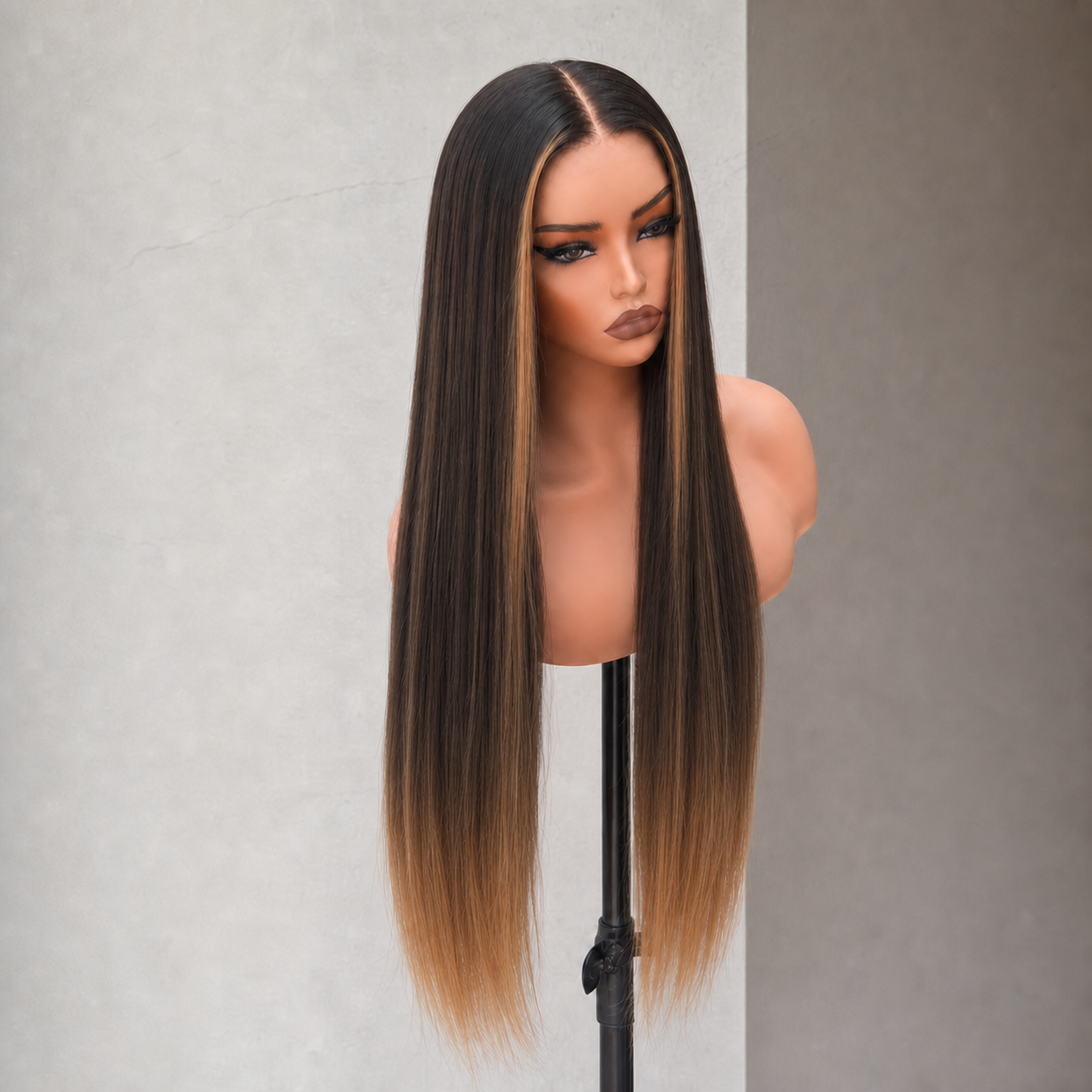 KARINA brown human hair lace front wig | Milk &amp; Honey Wigs
