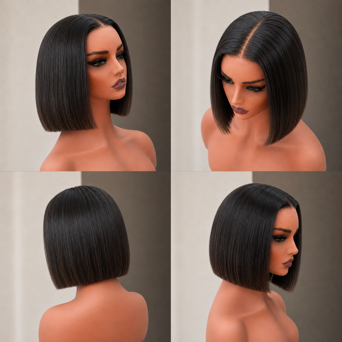 KYLE 10 INCH BOB - Darkest Brown - Human Hair Wig