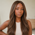LISA brown ombre human hair lace front wig | Milk & Honey Wigs