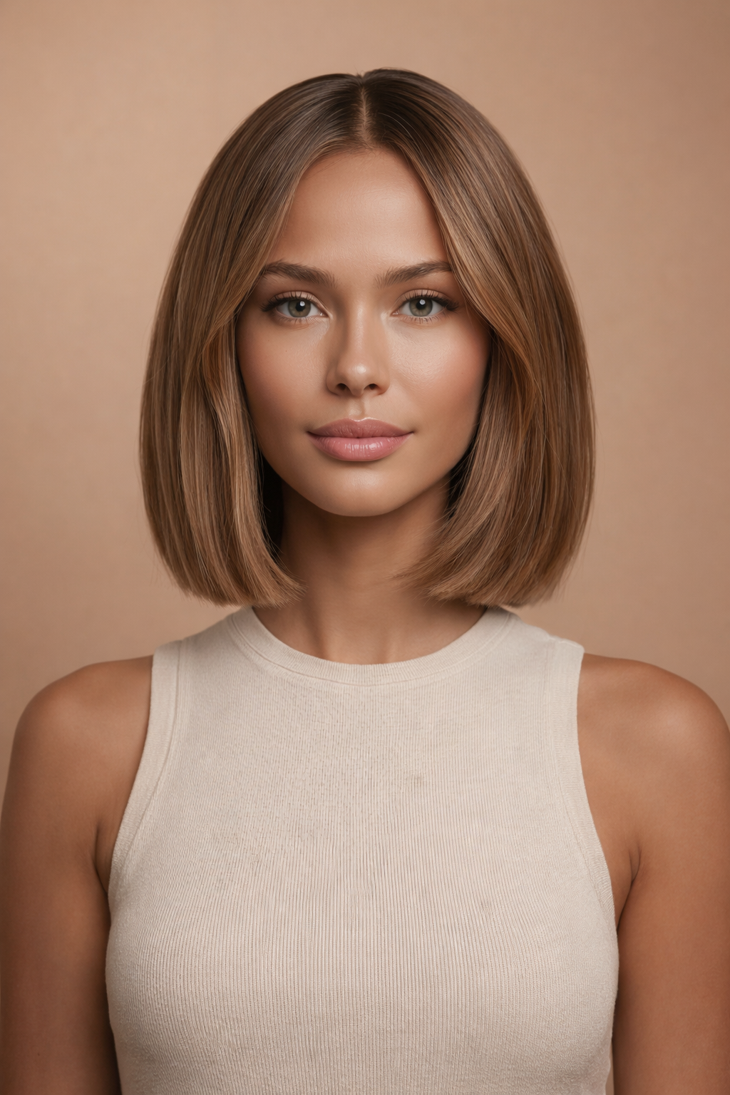 LOUISE BOB - Chocolate Brown - Human Hair Wig | Brown, 16 Inch, 13x6 Lace Front, Human Hair | Milk &amp; Honey Wigs