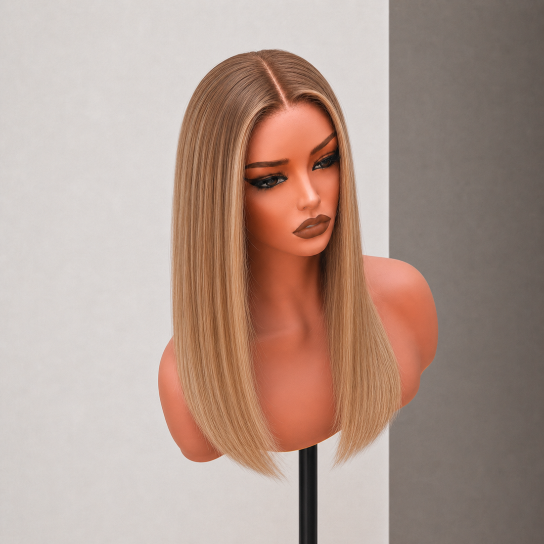 MILAN 18 INCH - Dark Blonde Ombre - Human Hair Wig