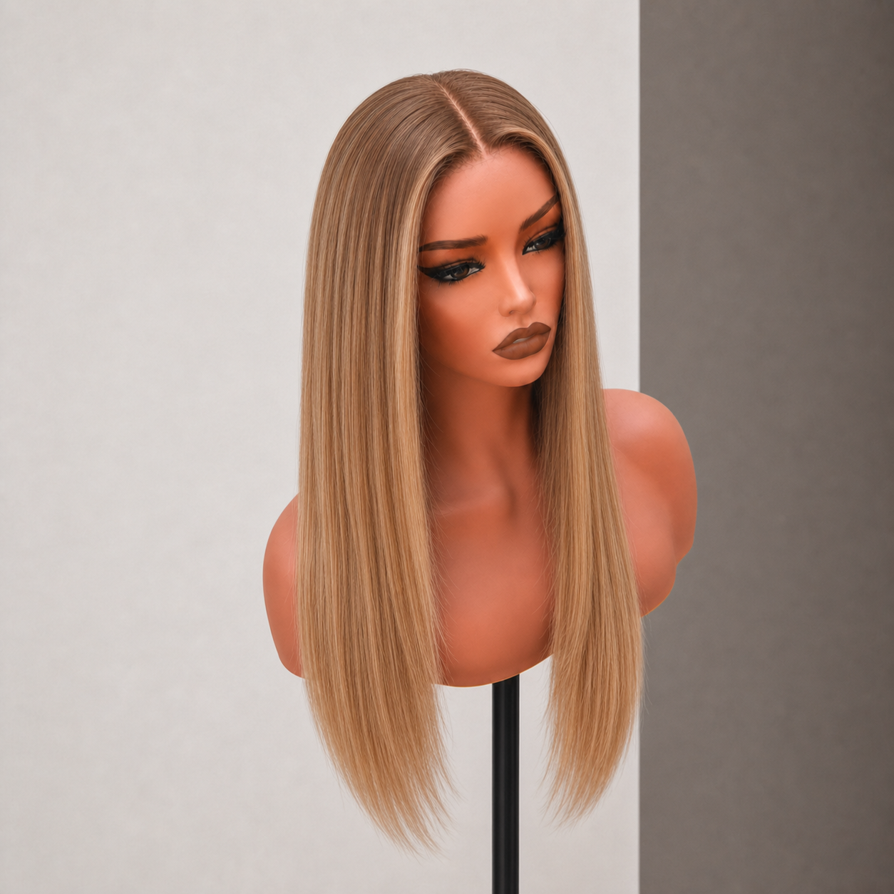 MILAN dark blonde ombre human hair lace front wig | Milk &amp; Honey Wigs