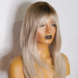 MELROSE Ombre Blonde Fringe Wig