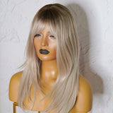 MELROSE Ombre Blonde Fringe Wig
