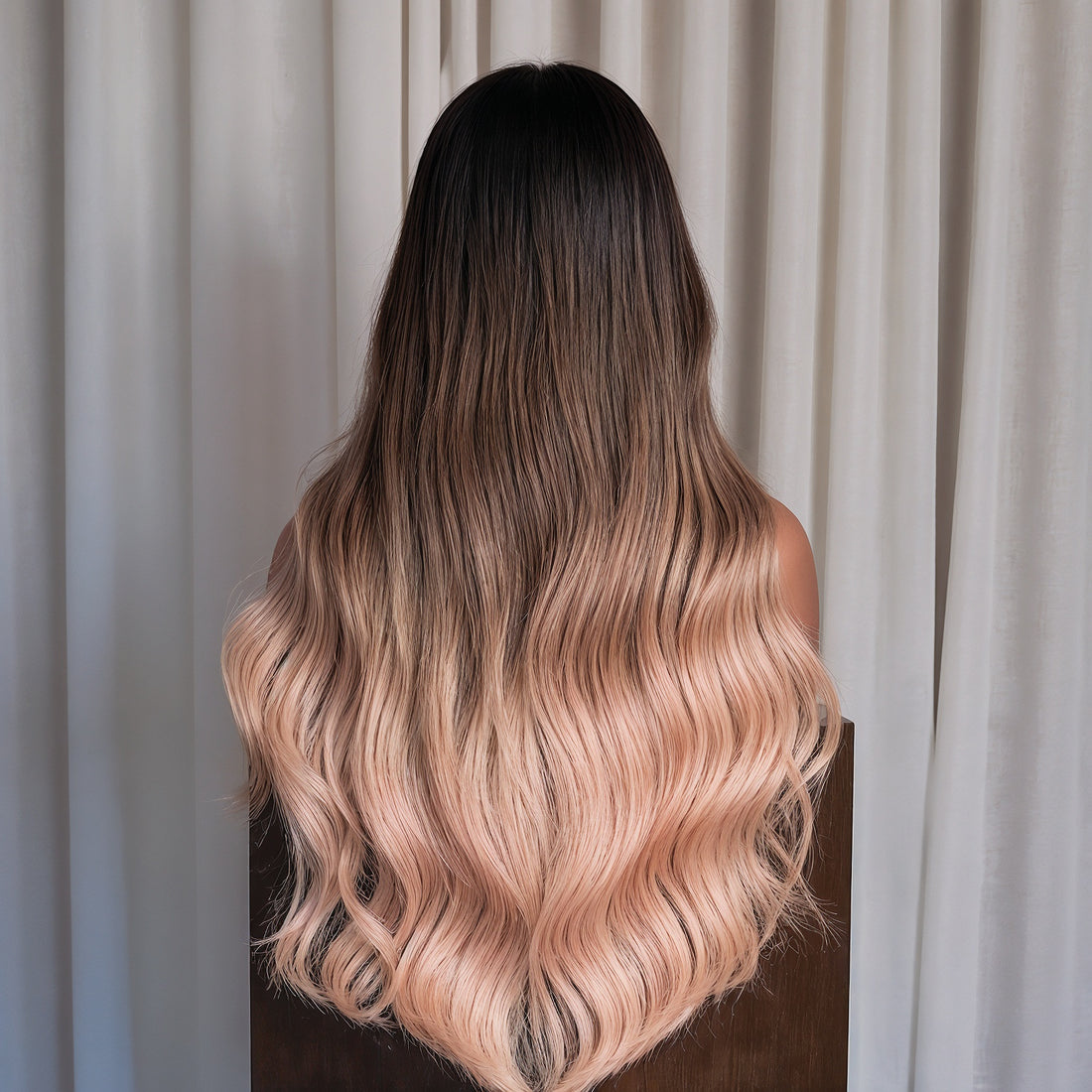 ALINA 22 INCH - Ombre Brown - Human Hair Wig