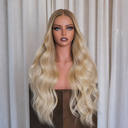BRITNEY 26 INCH - Mixed Blonde Ombre - Human Hair Wig