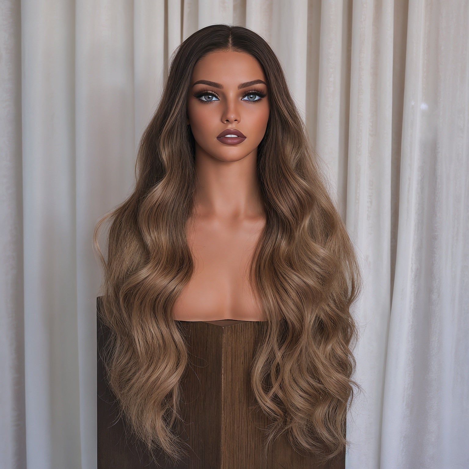 JADE 26 INCH - Ombre Bronde - Human Hair Wig