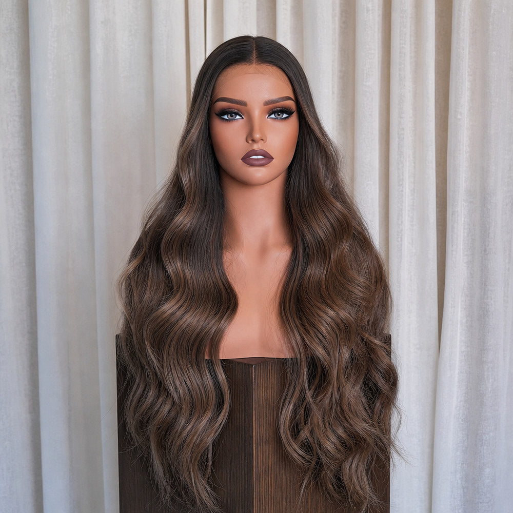 KYLE 26 INCH - Darkest Brown - Human Hair Wig