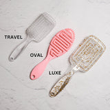 LUXE RECTANGLE DETANGLE BRUSH - Gold Glitter