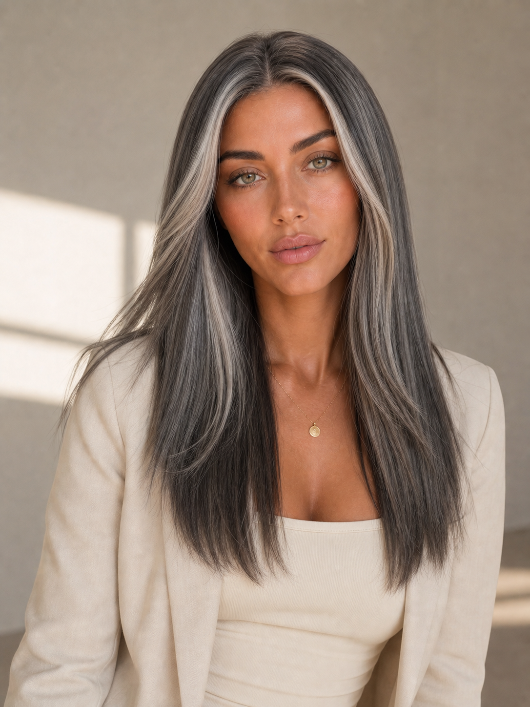 ROE 18 INCH - Salt &amp; Pepper - Human Hair Wig