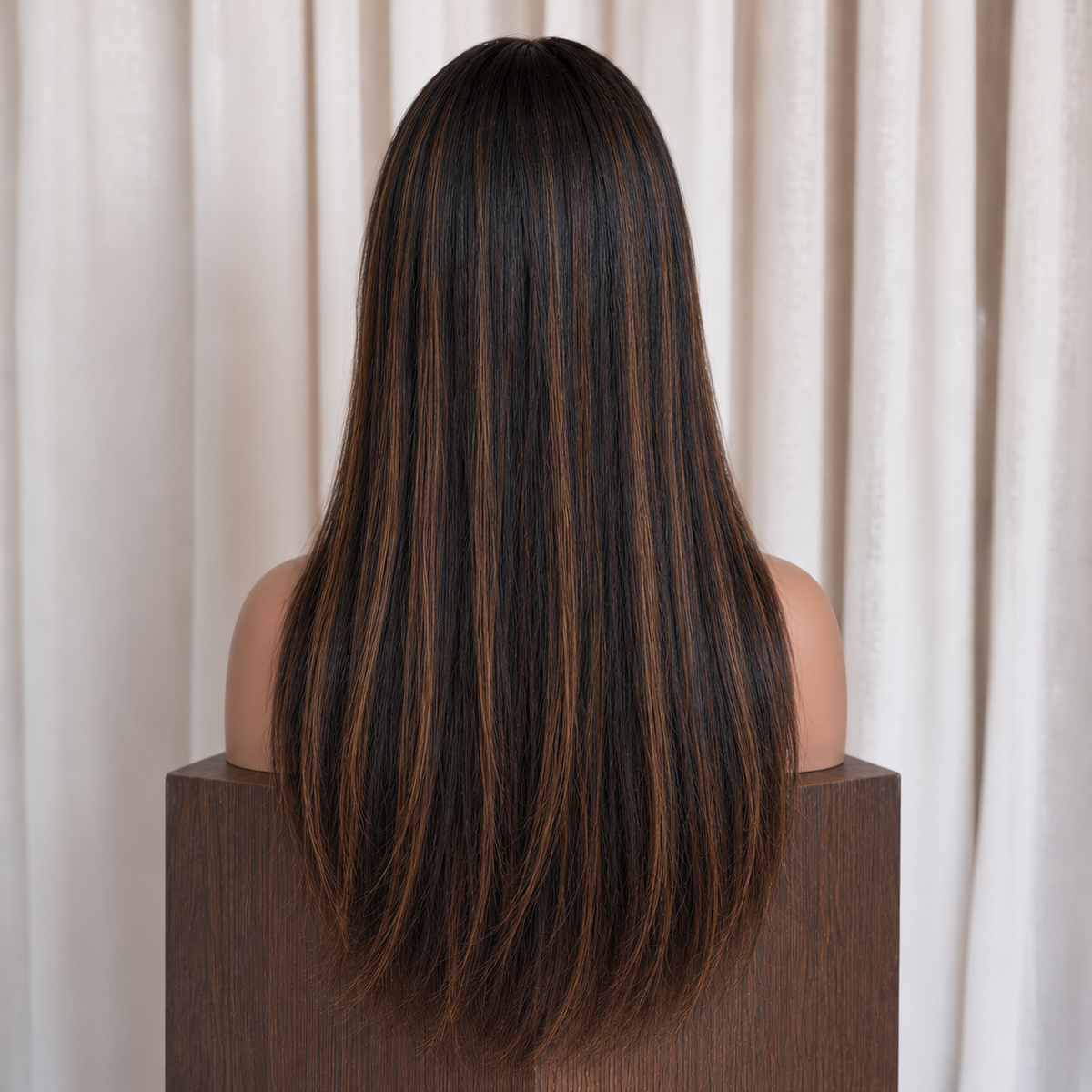 LIMITED EDITION - 18 Inch Natural Black Ombre - Human Hair Wig
