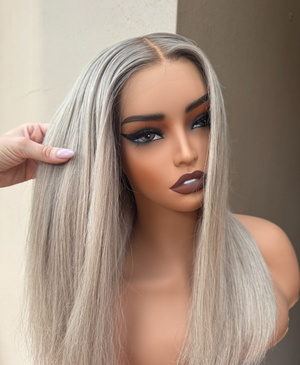 WINNY Ash Blonde Human Hair Lace Front Wig ** READY TO SHIP **