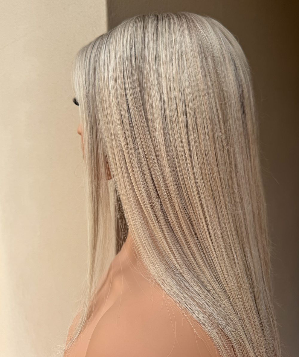WINNY Ash Blonde Human Hair Lace Front Wig ** READY TO SHIP **