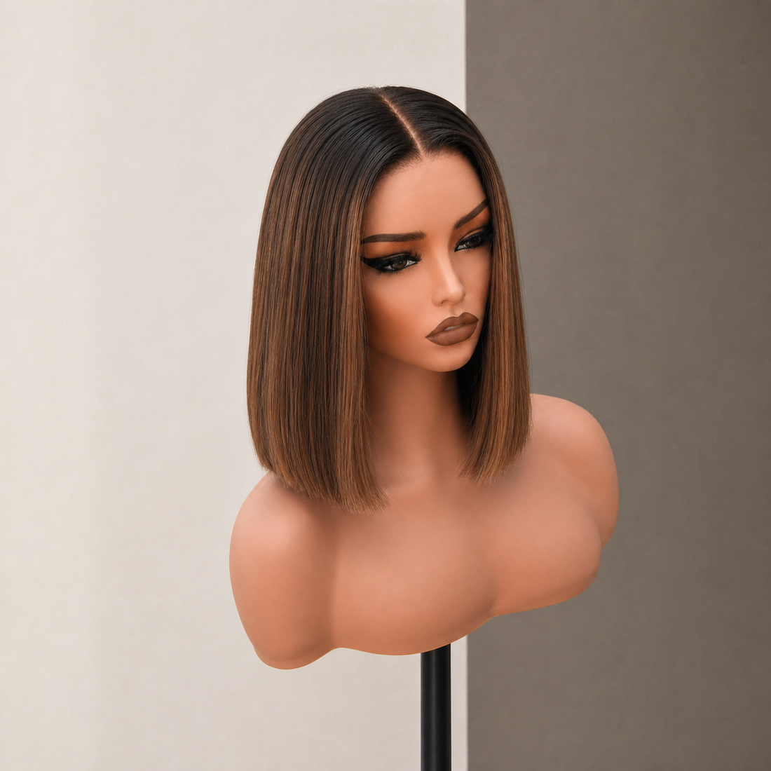 TIARNA 10 INCH BOB - Brown - Human Hair Wig
