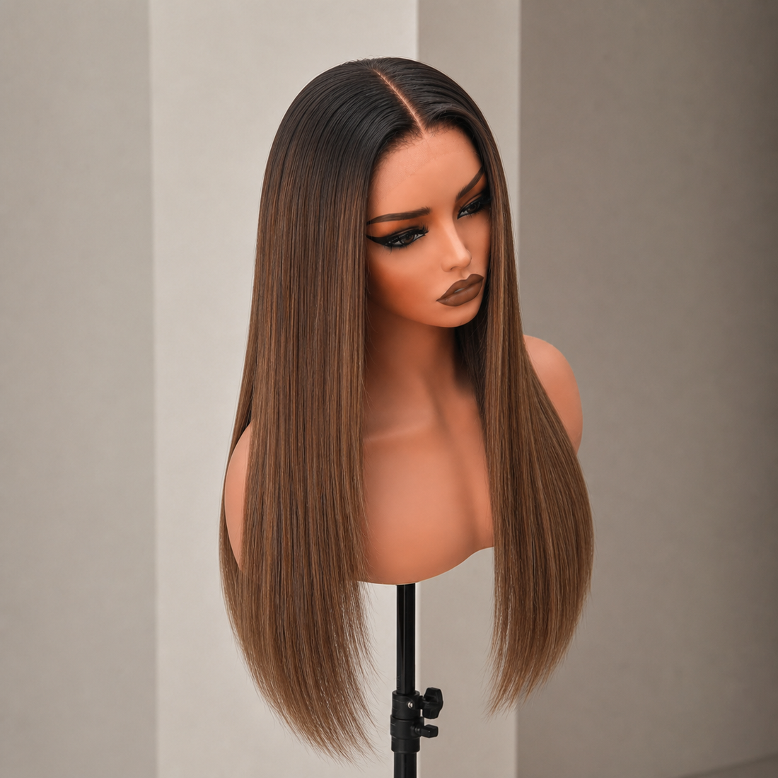 TIARNA 22 INCH - Brown - Human Hair Wig