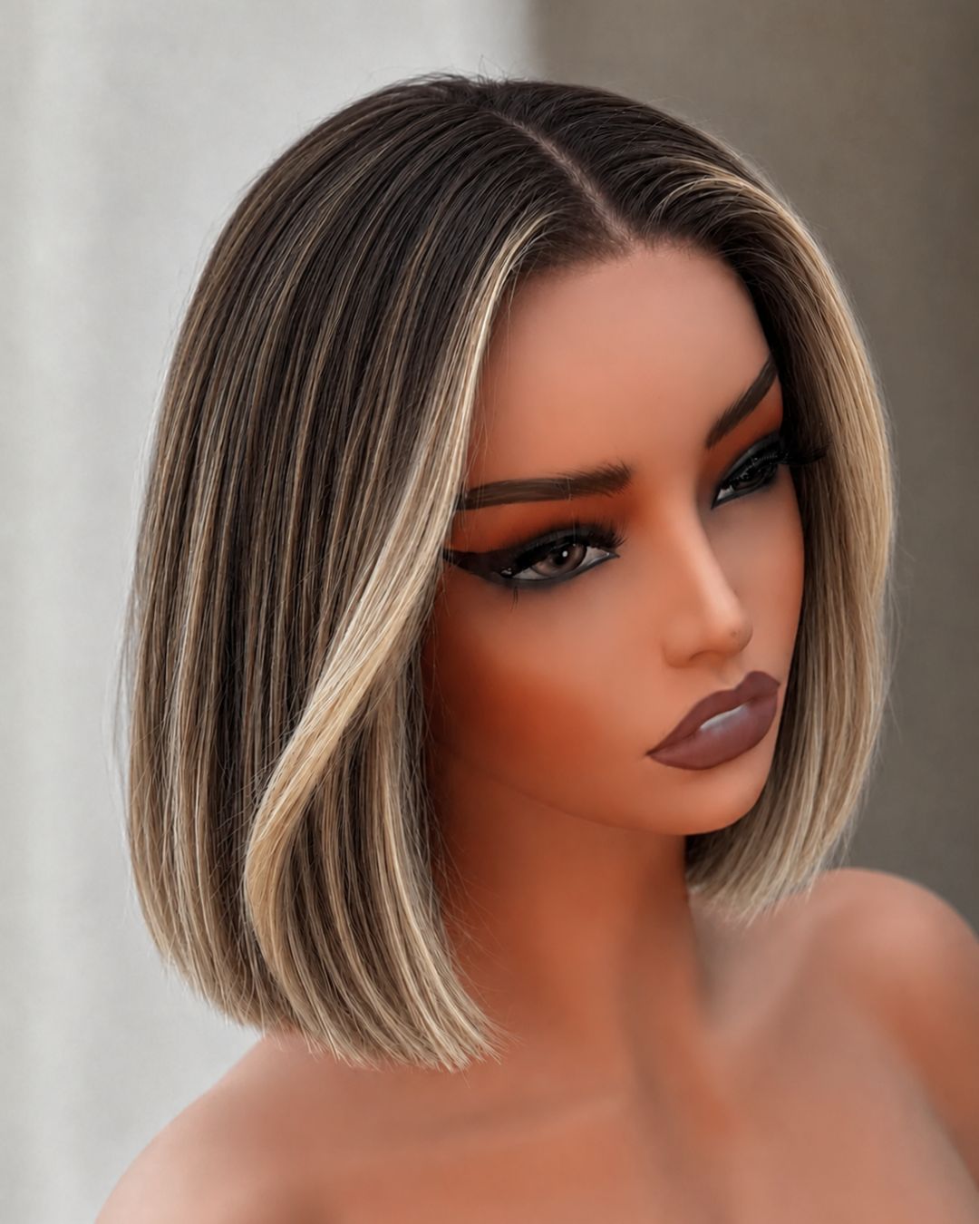 BIA 10 INCH BOB - Ombre Brown - Human Hair Wig