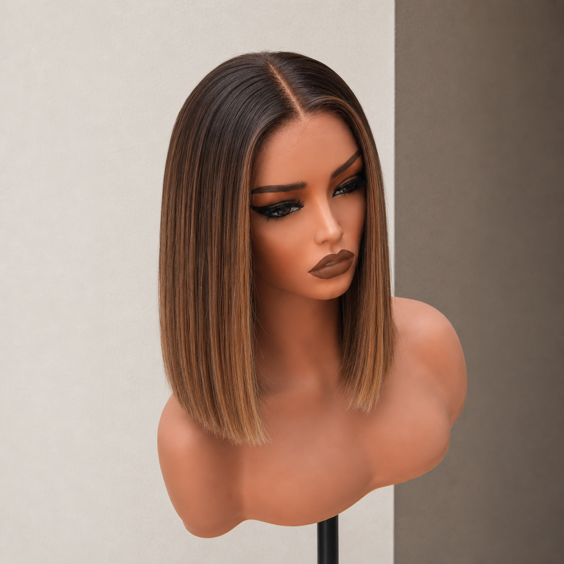 YOLANDA 14 INCH - Ombre Brown - Human Hair Wig
