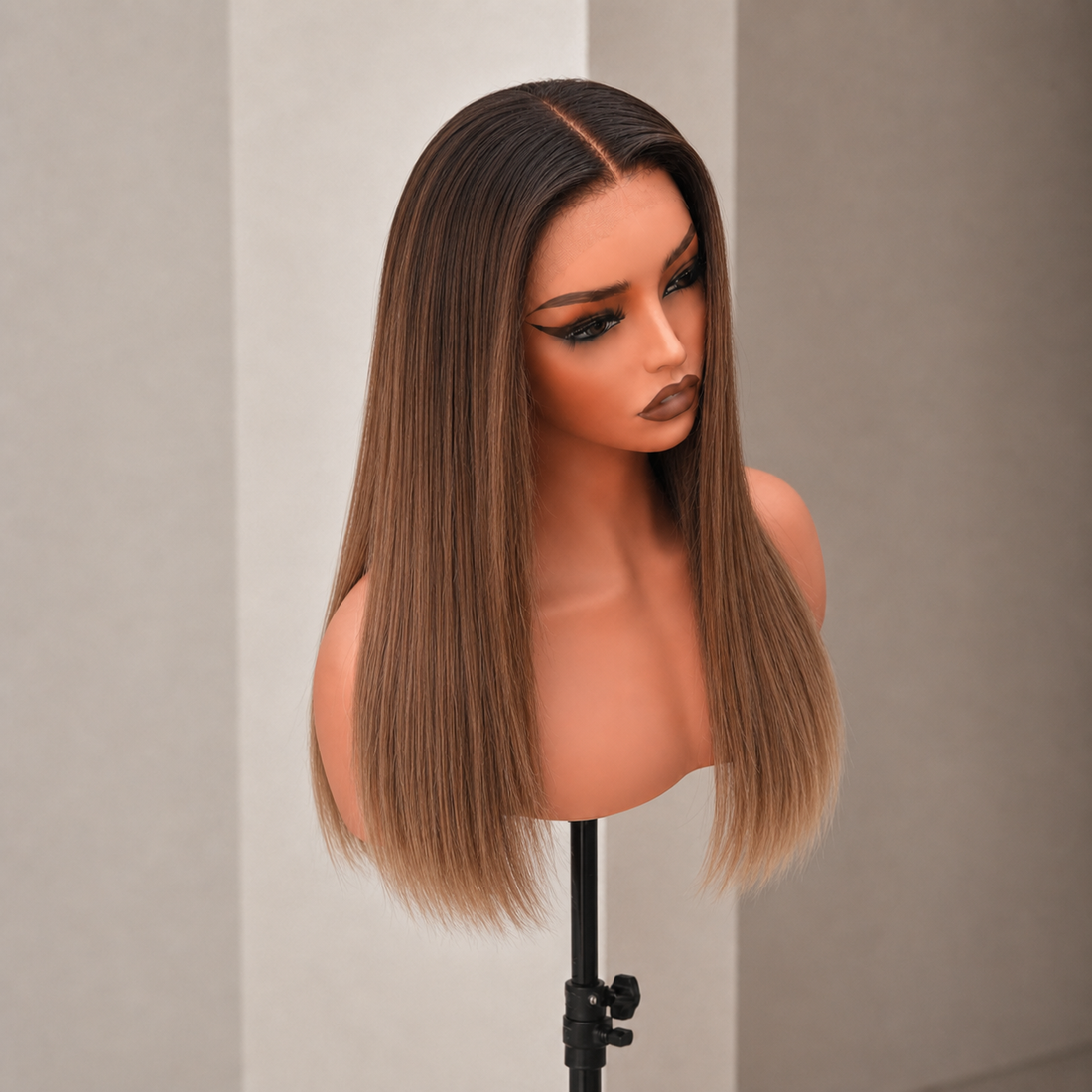 YOLANDA 18 INCH - Ombre Brown - Human Hair Wig