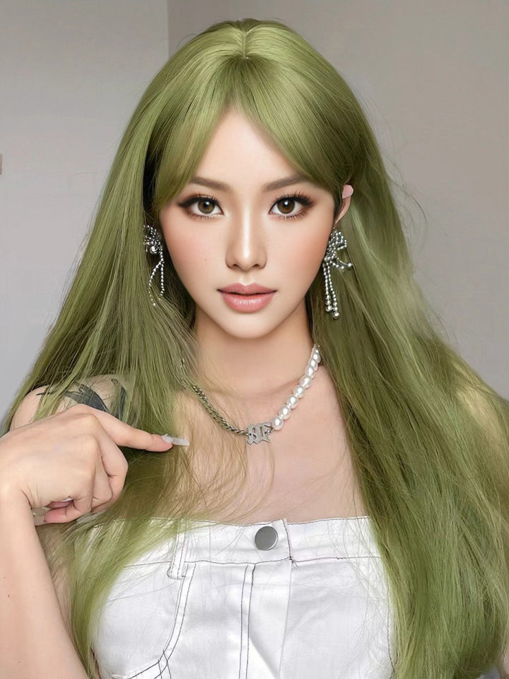 Olive Green Long Wig - MARKETPLACE