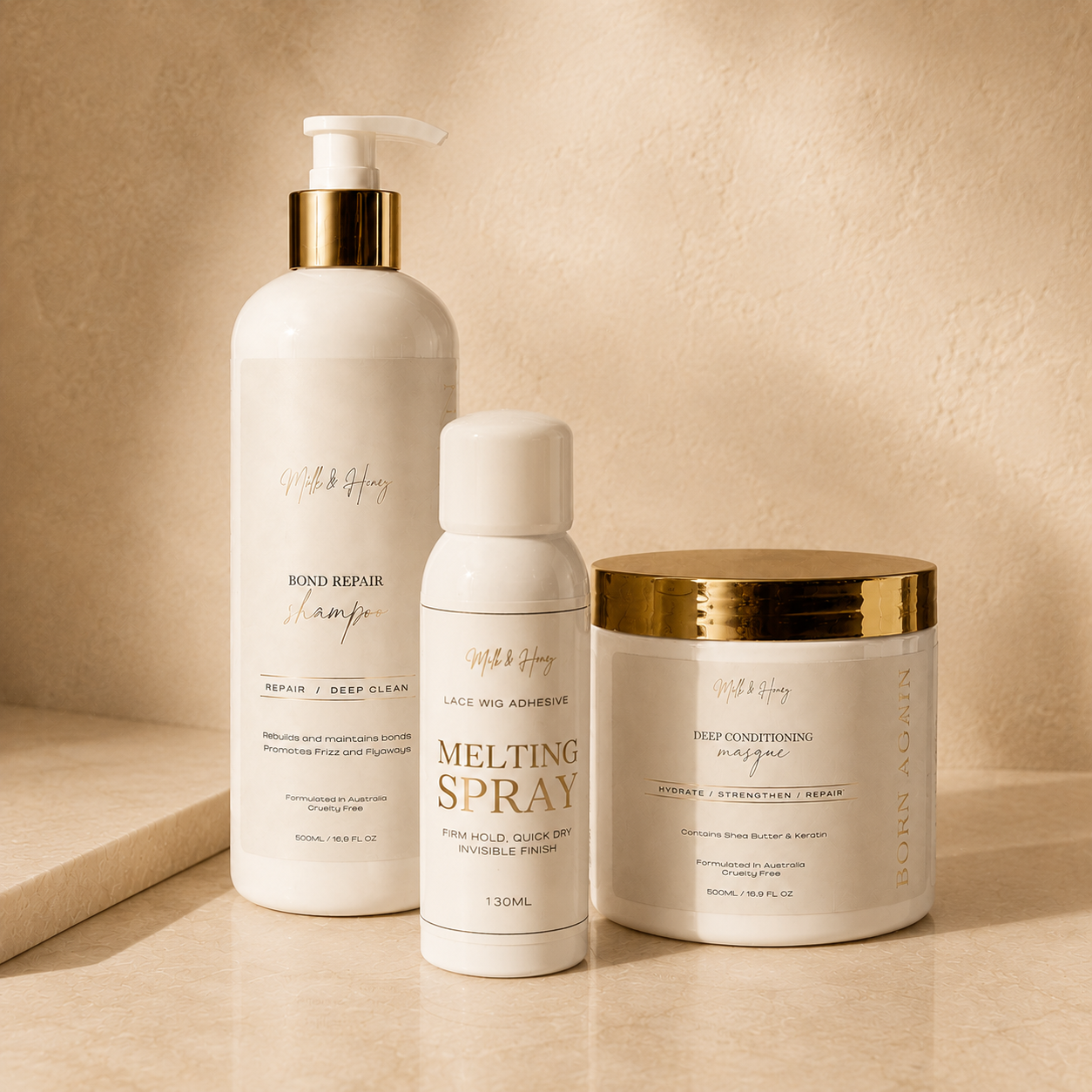 care bundle wash and apply hair care set | Milk &amp; Honey Wigs