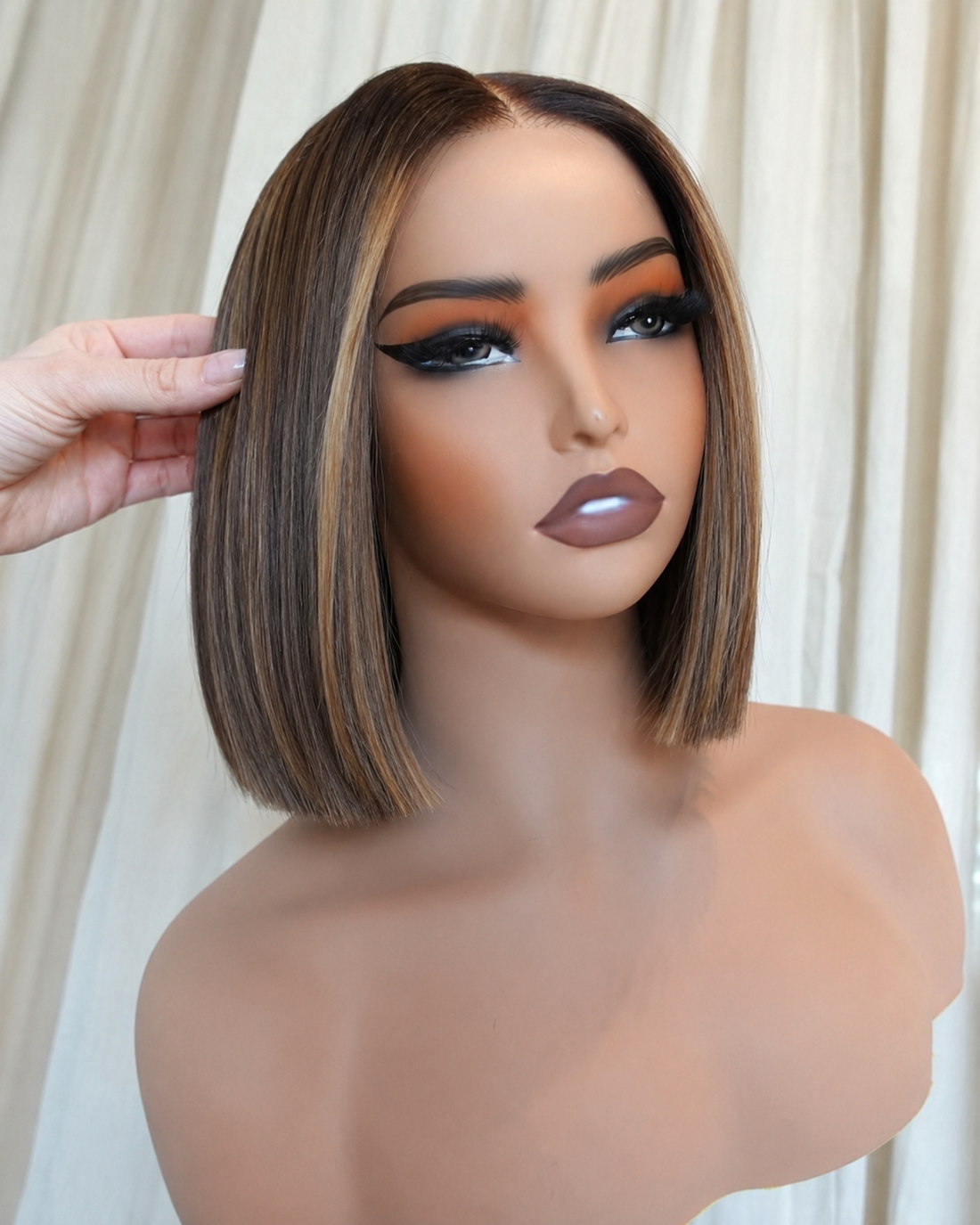 LISA 10 INCH BOB - Brown Ombre - Human Hair Wig