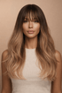 ADDISON - Ombre Brown - Fringe Wig - Milk & Honey Wigs