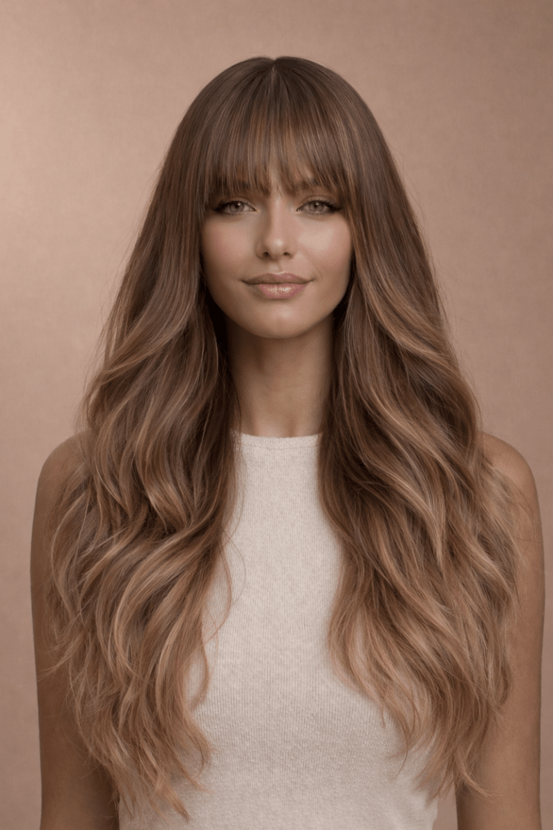 ADELE - Ombre Brown - Fringe Wig - Milk &amp; Honey Wigs