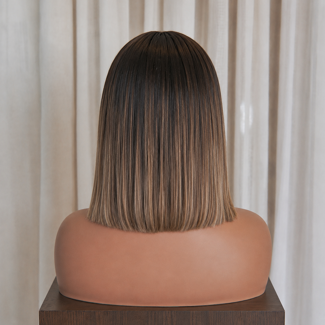 CARTER 10 INCH BOB - Lived In Brunette - Human Hair Wig