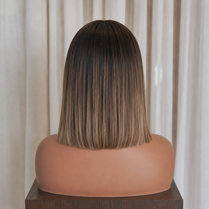 CARTER 10 INCH BOB - Lived In Brunette - Human Hair Wig