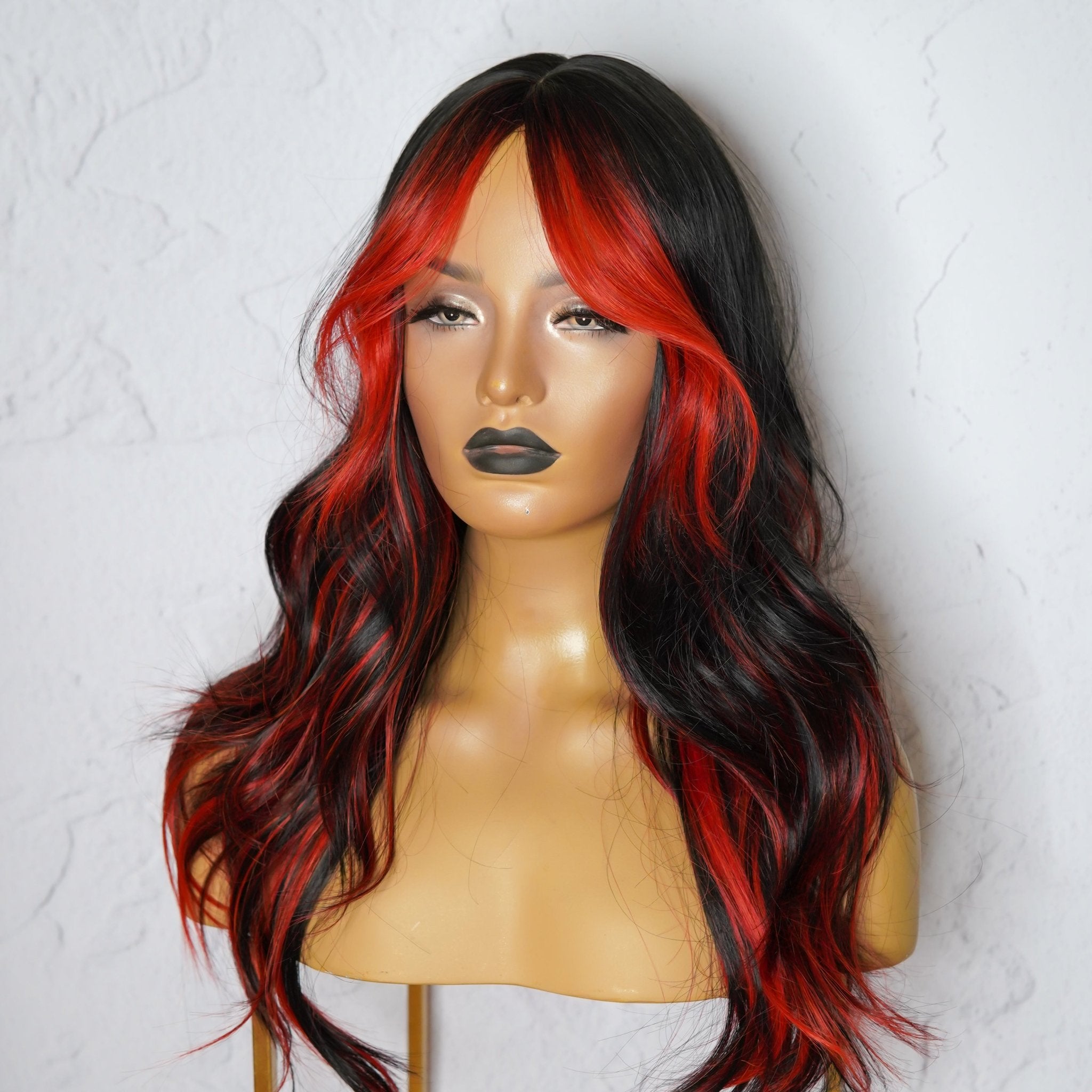ALEXA Red Fringe Wig - Milk &amp; Honey Wigs