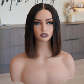 AMY - Brown Ombre - Human Hair Wig - Milk & Honey Wigs
