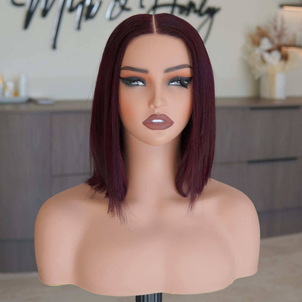 AMY - Burgunday - Human Hair Wig - Milk &amp; Honey Wigs