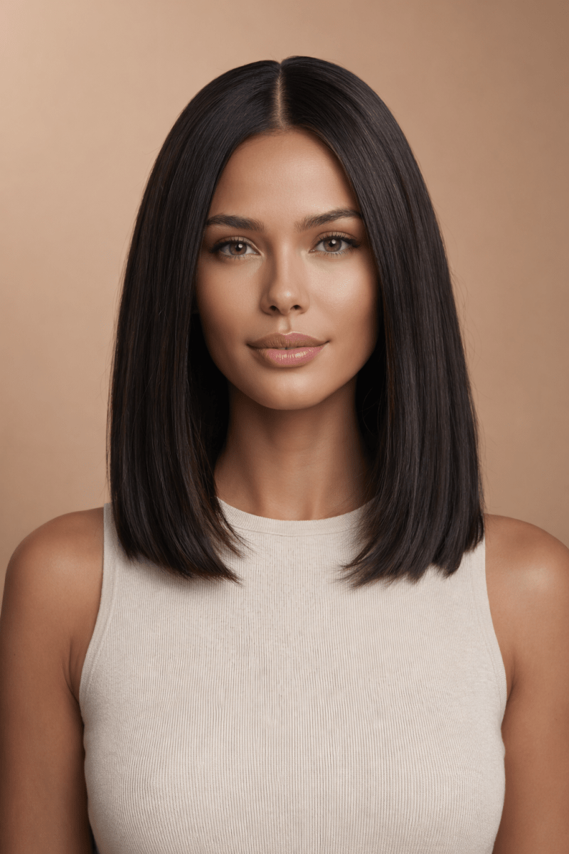 AMY - Darkest Brown - Human Hair Wig - Milk &amp; Honey Wigs