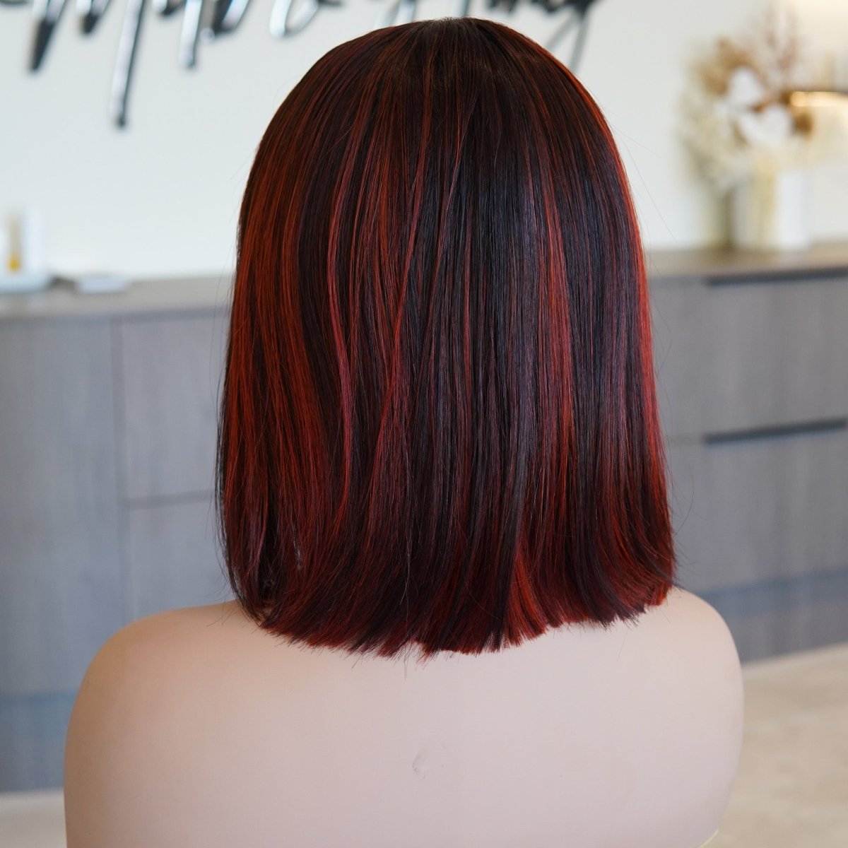 AMY - Red - Human Hair Wig - Milk &amp; Honey Wigs