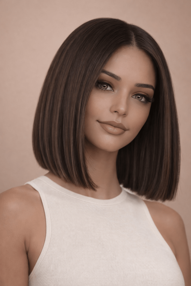 ANEESHA BOB - Ombre Brown - Human Hair Wig | Brown, 12 Inch &amp; Shorter, 13x6 Lace Front, Human Hair | Milk &amp; Honey Wigs
