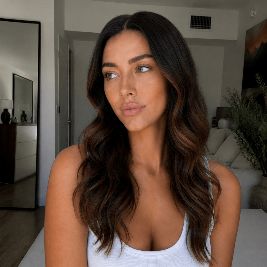 ANEESHA ombre brown human hair lace front wig | Milk &amp; Honey Wigs