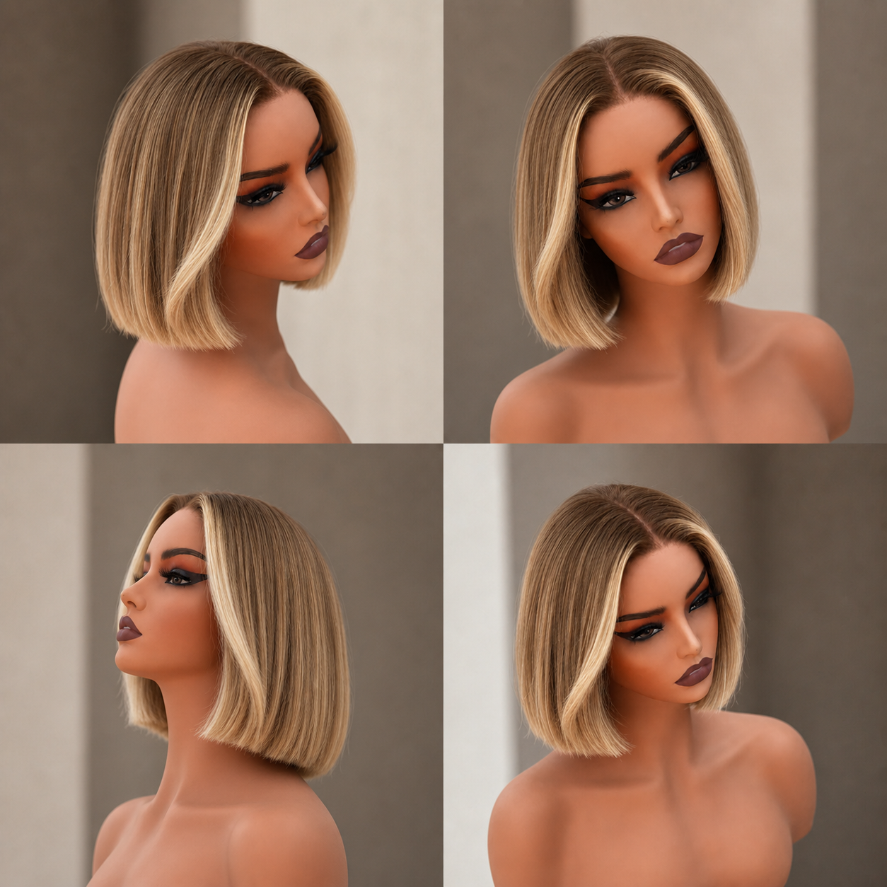 ARIA 10 INCH BOB - Caramel Blonde - Human Hair Wig