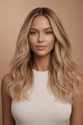 ARIA - Caramel Blonde - Human Hair Wig - Milk & Honey Wigs