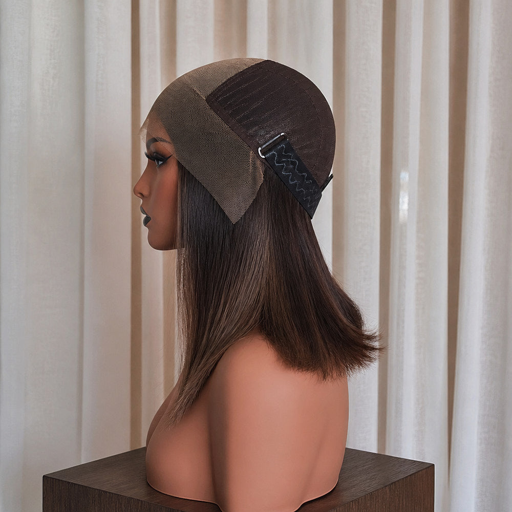 KYLE 14 INCH - Darkest Brown - Human Hair Wig