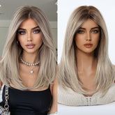 Ash Blonde Balayage with Layers Wig - MARKETPLACE - Milk & Honey Wigs
