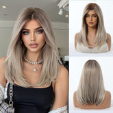 Ash Blonde Balayage with Layers Wig - MARKETPLACE - Milk & Honey Wigs