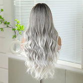 Ash Blonde Ombre Wavy 13x6 Lace Front Wig - MARKETPLACE - Milk & Honey Wigs