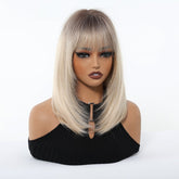 Ash Blonde Ombre with Soft Fringe Wig - MARKETPLACE - Milk & Honey Wigs