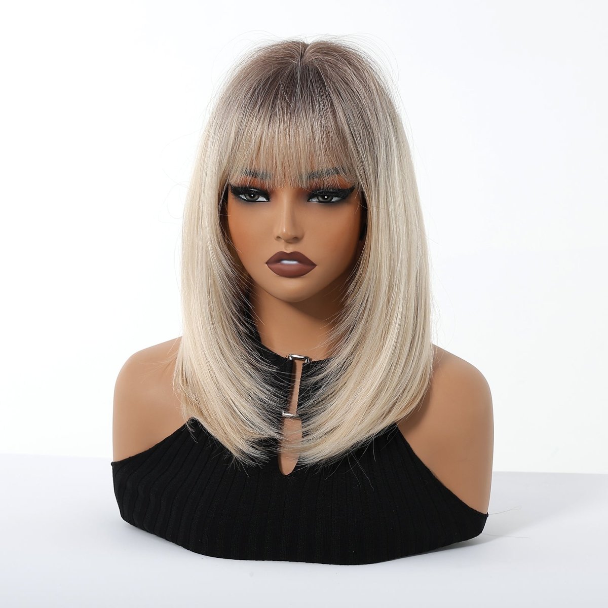 Ash Blonde Ombre with Soft Fringe Wig - MARKETPLACE - Milk &amp; Honey Wigs