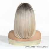 Ash Blonde Straight Lob with Fringe Wig - MARKETPLACE - Milk & Honey Wigs