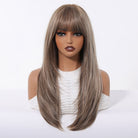 Ash Brown Straight Wig with Full Fringe - MARKETPLACE - Milk & Honey Wigs