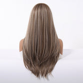 Ash Brown Straight Wig with Full Fringe - MARKETPLACE - Milk & Honey Wigs